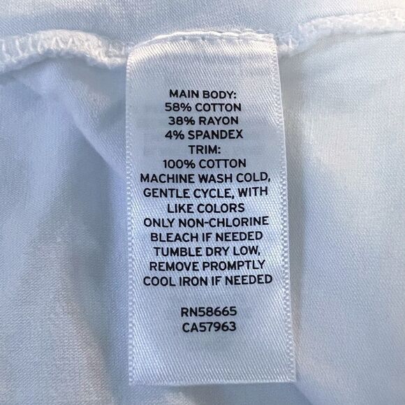 Halogen Women’s NWT White Polo Top Size S Lightweight Semi-Sheer Cotton Blend - Picture 5 of 5